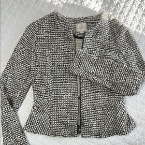 LOFT Women's Black and White Jacket